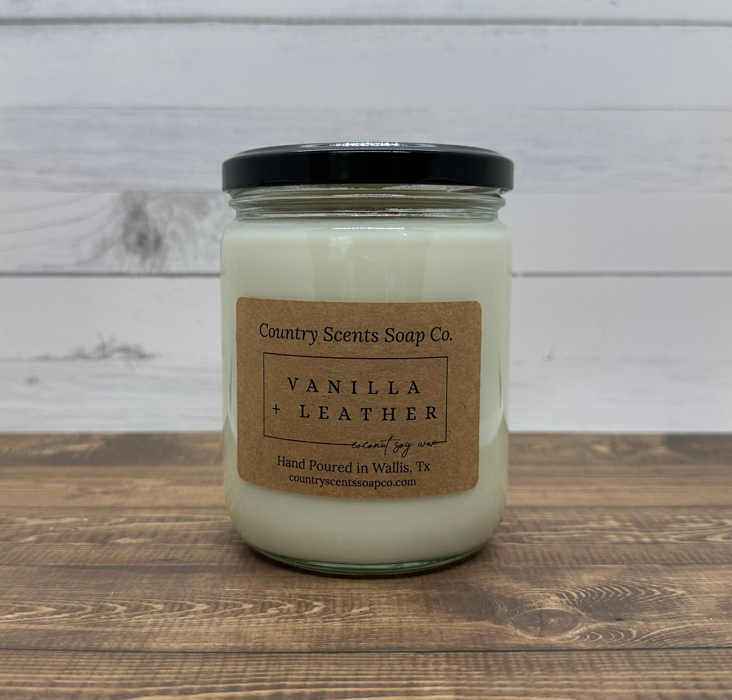Vanilla + Leather Candle
