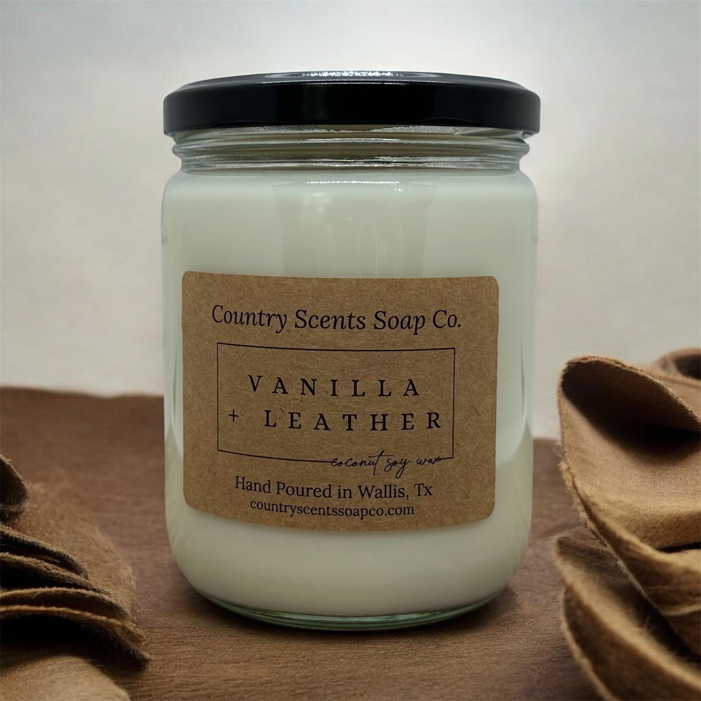 Vanilla + Leather Candle