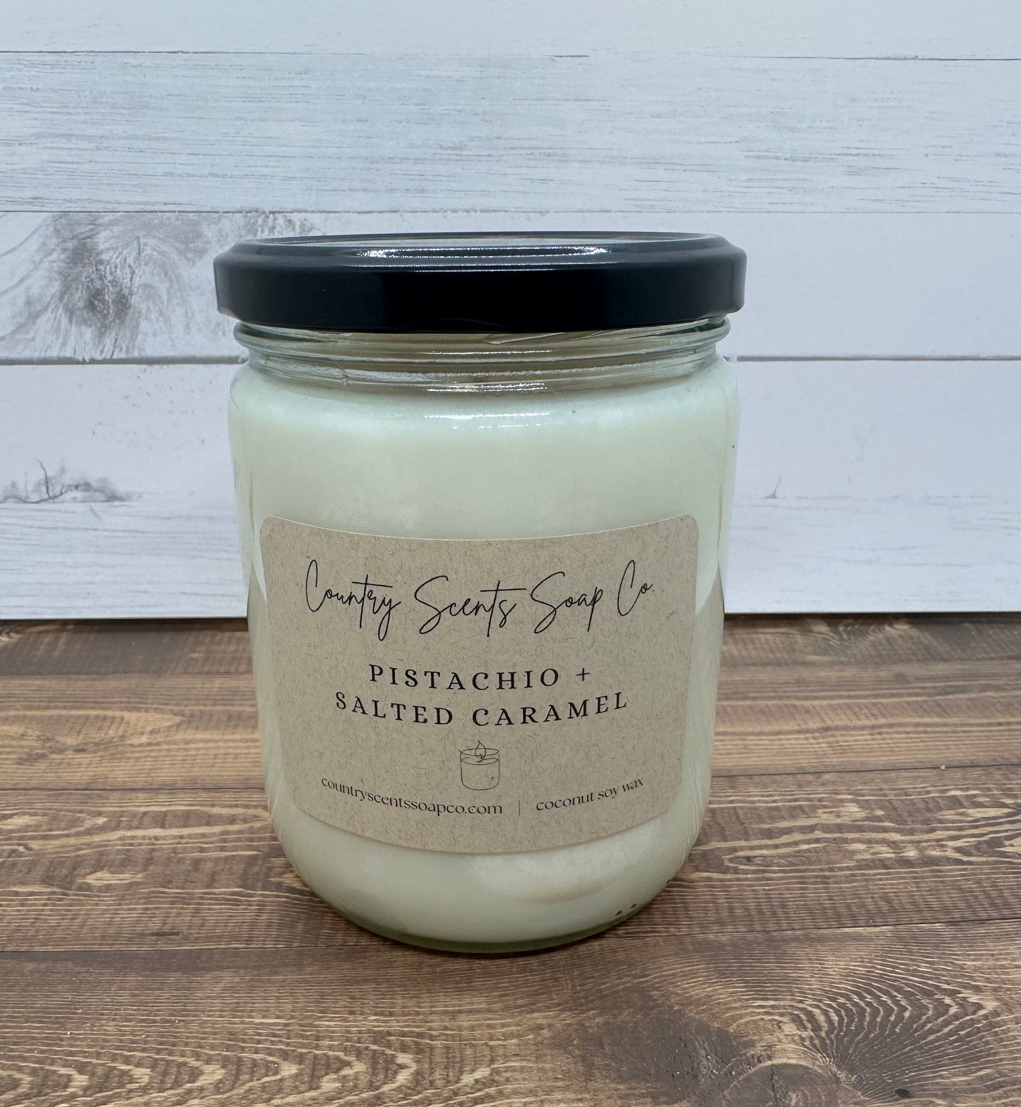 Pistachio + Salted Caramel Candle