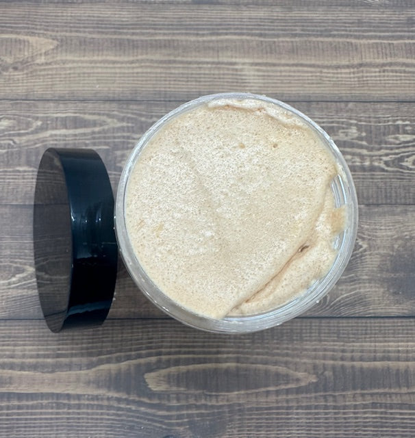Pistachio + Salted Caramel Whipped Soap + Scrub