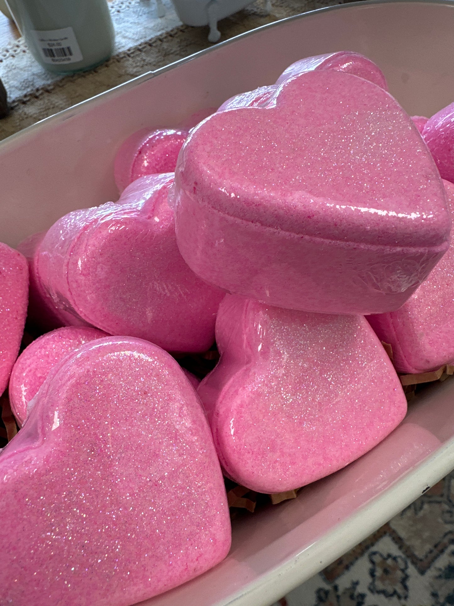Heart Bath Bomb - Pink Coconut