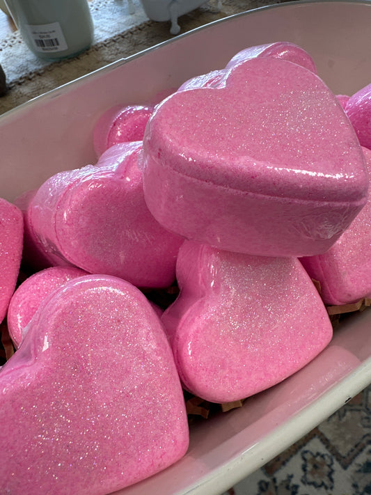 Heart Bath Bomb - Pink Coconut