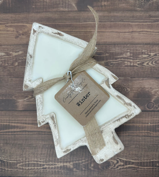 Winter Dough Bowl Candle