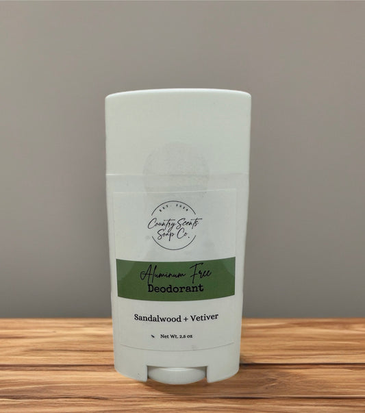 Aluminum Free Deodorant - Sandalwood + Vetiver