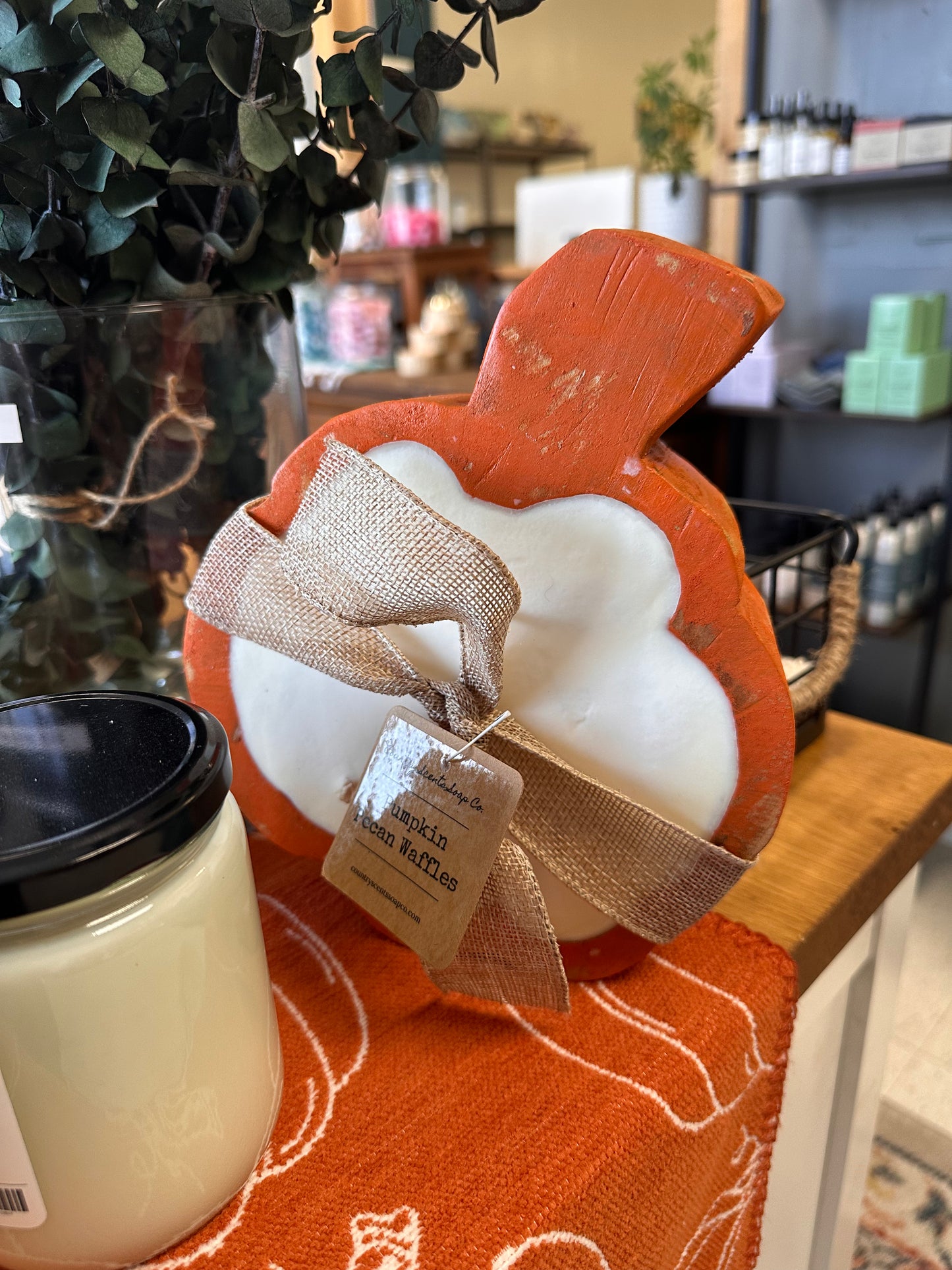 Pumpkin Dough Bowl Candle
